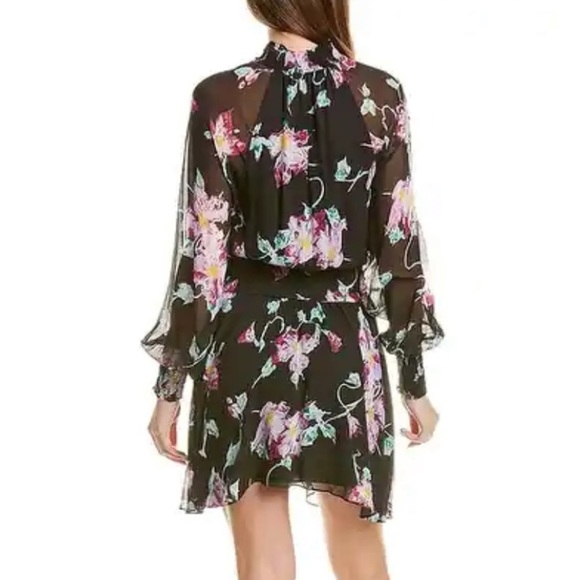 A.L.C Hollis silk floral long sleeve dress - Picture 10 of 14